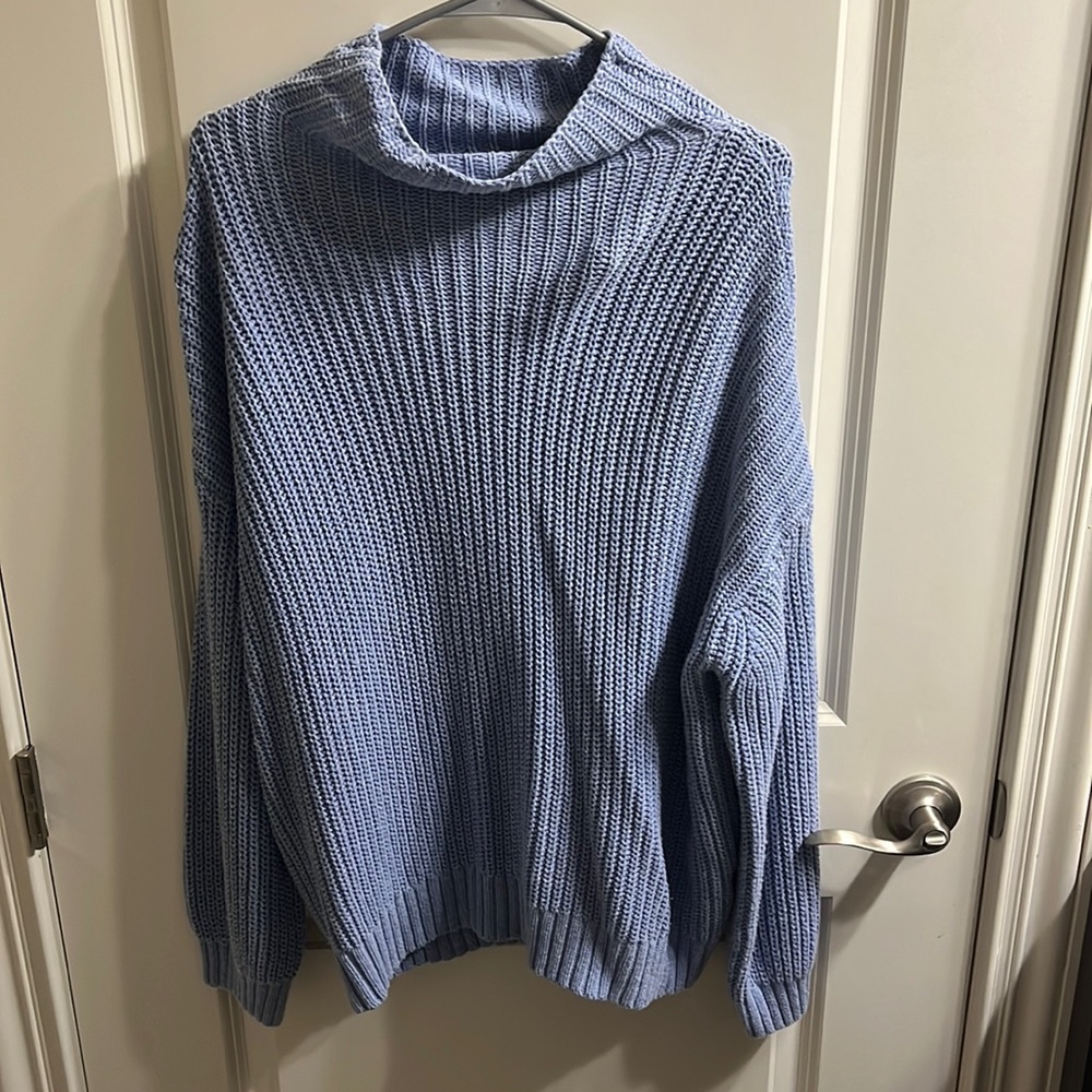 American Eagle Light Blue Knit Sweater